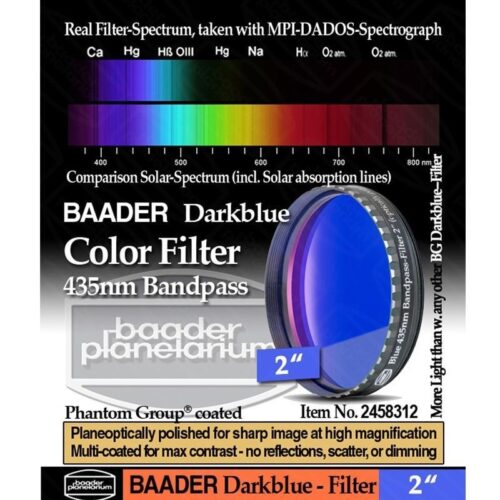 Filtro BAADER AZUL OSCURO 435nm Filtro BAADER AZUL OSCURO 435nm