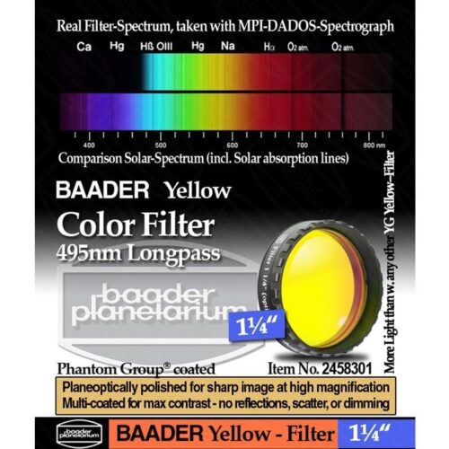 Filtro BAADER AMARILLO 495nm 1.25"
