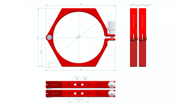 primaluce_abrazaderas_140 (2) Abrazaderas PrimaLuceLab para tubo de 140 mm