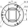 M54-55mm Placa de inclinación de Corrector de tilt ZWO de M54