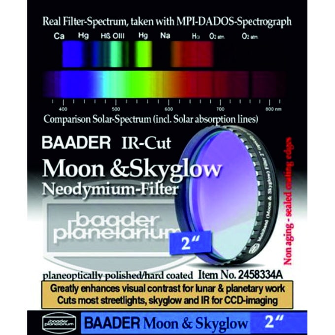 ircutneo Filtro Baader IR-Cut (Moon and Skyglow) 2"