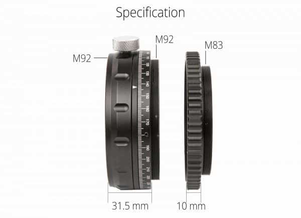 M-CAA92 3 Rotador de campo William Optics M92 de 3”