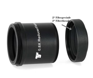 tscfred80-90-korrektor-filtergewinde-1000 Reductor/aplanador TS Optics 0.8x para CF APO 80mm