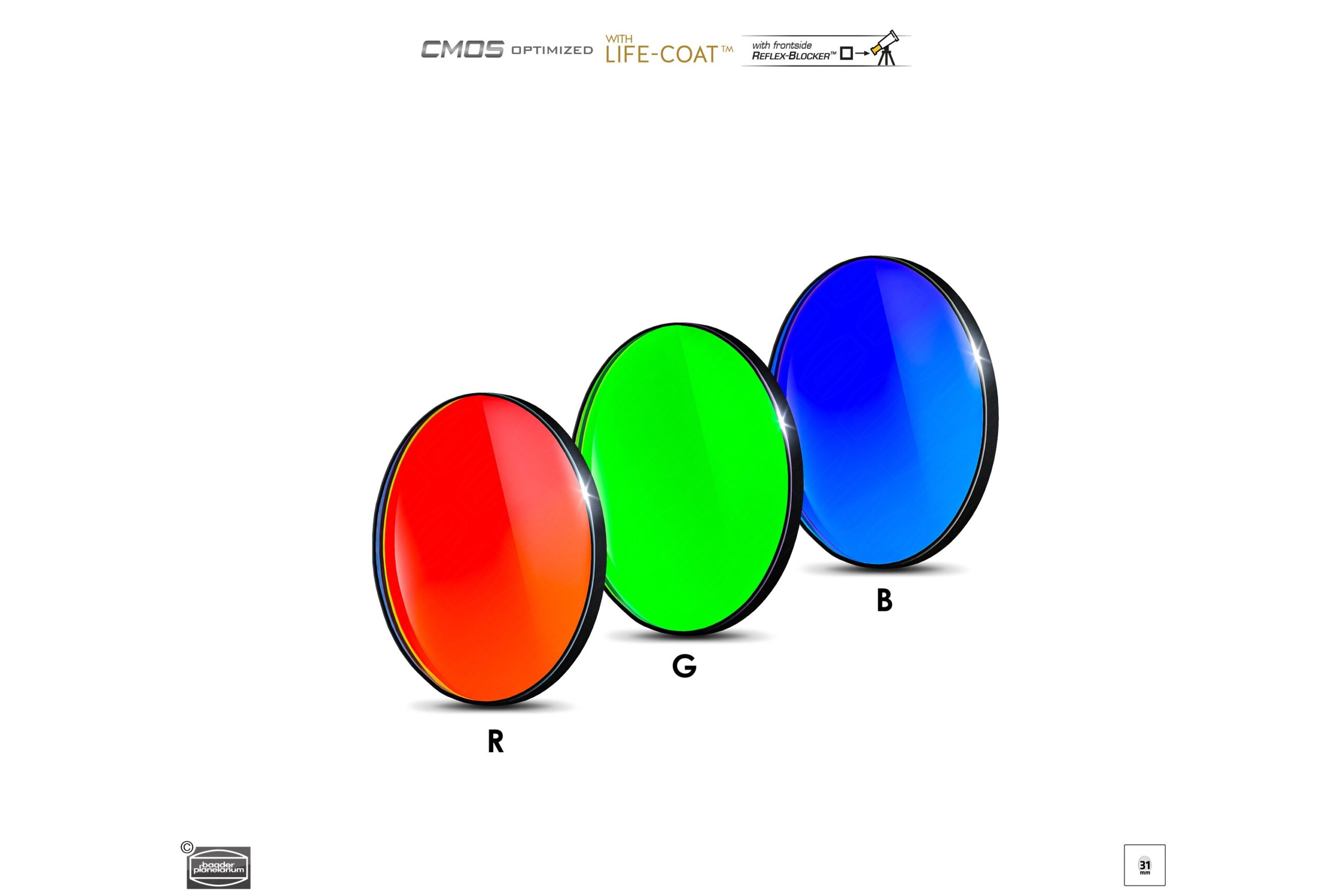 baader_set_filtros_rgb_31mm Set Baader de filtros RGB de 31 mm