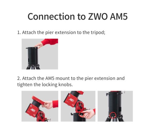 zwo_columna_extension_200 (6) Columna de extensión ZWO para AM7, AM5 y AM3 (200 mm)