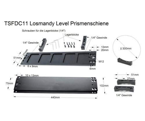 TSFDC11-1000 Cola milano TS Optics Losmandy para tubos de 300 mm de diámetro.