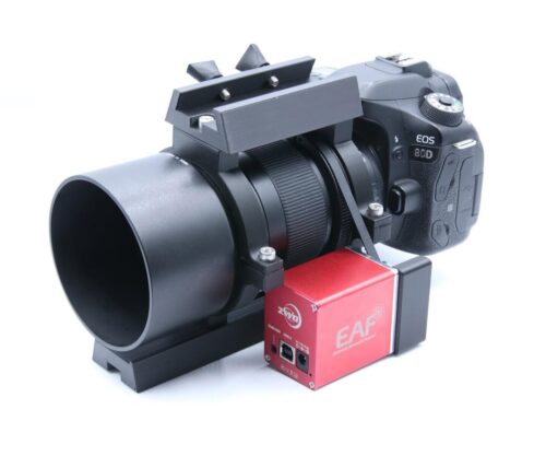 Adaptador Wega ZWO EAF con soporte, cola de milano y zapata de búsqueda para lente Samyang de 135 mm