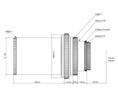 ASRED06-103-askar-06-reducer-zeichnung-1000 Reductor aplanador Askar 0.6X para 103APO