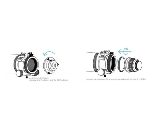askar-asred08-120-e-reducer-flattener-for-as120apo-installation-1000 Reductor aplanador Askar 0.8X para 120APO