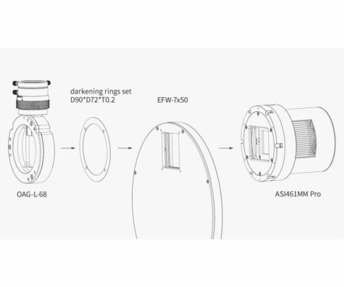 zwo-efw-7x50-7-electronic-filter-wheel-50x50-connection-1000 Rueda portafiltros ZWO EFW 7 posiciones (50x50 mm)