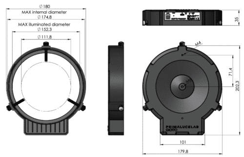 GIOTTO-150mm-smart-flat-field-generator-description3-EN Panel de flat motorizado PrimaLuceLab GIOTTO 150mm ALTO-1