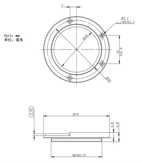 d30ed87ff6318abc82a8d1a9ca99d529 Adaptador ZWO M54 para cajón de filtros
