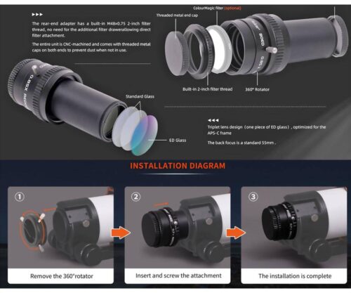 asred80-corrector-adaption-1000 (1) Reductor Askar 0.85x para 80ED