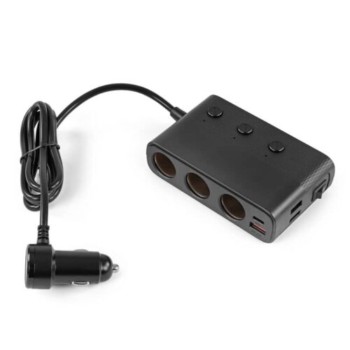 Omegon-Power-Hub-C28-3x-12V-4x-USB Adaptador HUB Omegon toma de mechero