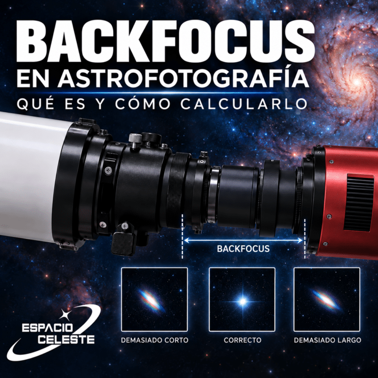 Backfocus en astrofotografía: distancia correcta entre corrector y sensor