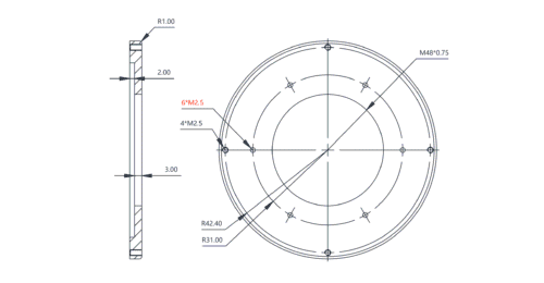 Compatible-Tilter-plate.png Placa tilter Player One TP90 M48 para ruedas portafiltros de otras marcas