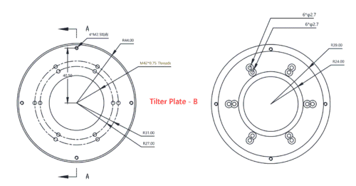 NEW-Rear-4P-tilter-plate-B.png Placa tilter trasera Player One TP85 M42 para cámaras refrigeradas