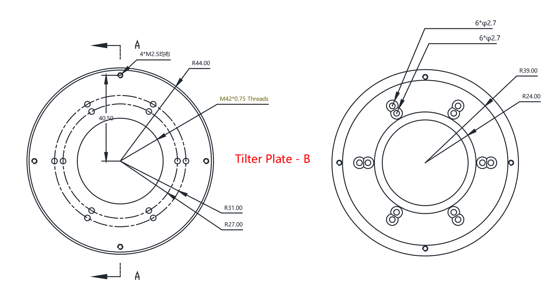 placa tilter trasera TP85: detalle